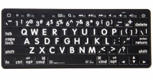 Klawiatura MAC LargePrint Bluetooth mini Logickeyboard (typ: US, białe znaki / czarne tło) LKBU-LPWB-BTON-US