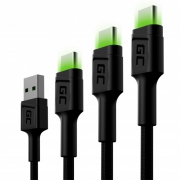 Zestaw 3x Kabel GC Ray USB - USB-C (30,120,200cm)