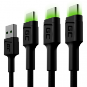 Zestaw 3x Kabel GC Ray USB - USB-C (3x 120cm)
