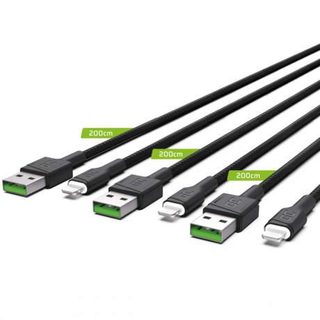 Zestaw 3x Kabel GC Ray USB - Lightning (3x 200cm)