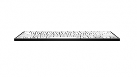 Klawiatura PC XLPrint Bluetooth mini Logickeyboard (typ: US, czarne znaki / białe tło) LKB-LPBW-BTPC-US