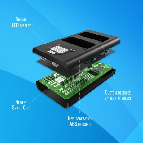 Ładowarka dwukanałowa Newell DL-USB-C do akumulatorów NP-FW50 do Sony