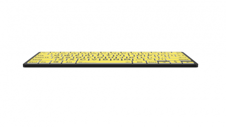 Klawiatura PC XLPrint Bluetooth mini Logickeyboard (typ: US, czarne znaki / żółte tło) LKB-LPBY-BTPC-US