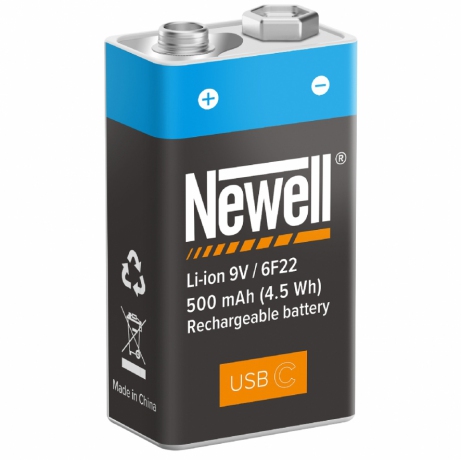 Akumulator Newell Li-ion 9V USB-C 500 mAh