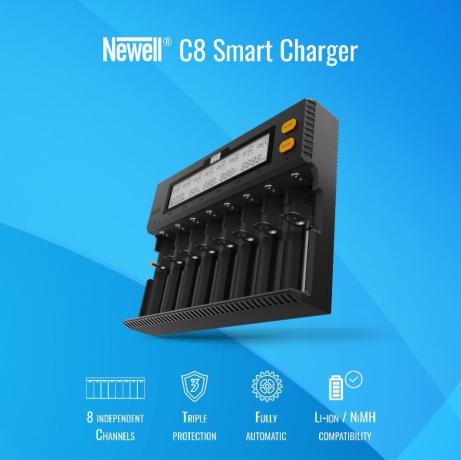 Ładowarka Newell Smart C8 do akumulatorów NiMH/Li-Ion