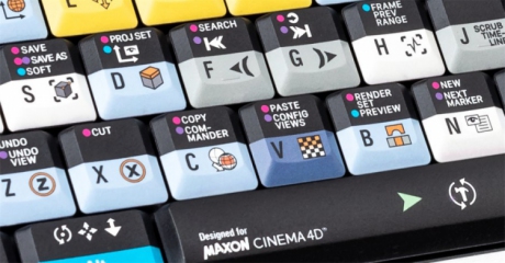 Klawiatura PC dla Maxon Cinema 4D R20 (typ: US, SlimLine) LKBU-C4DB-AJPU-US