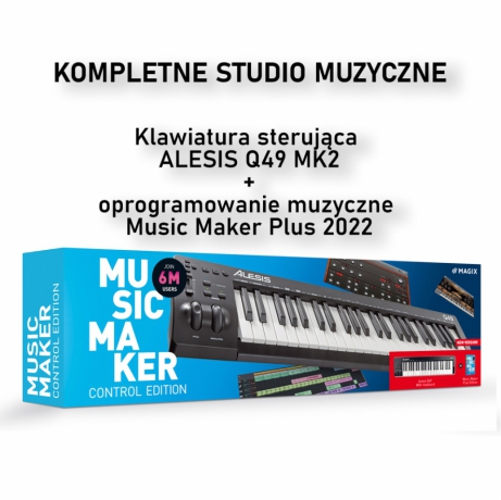 MAGIX Music Maker 2023 Control Edition (Music Maker 2023 Plus Edition + Alesis Q49 MKII, wersja pudełkowa, licencja komercyjna)